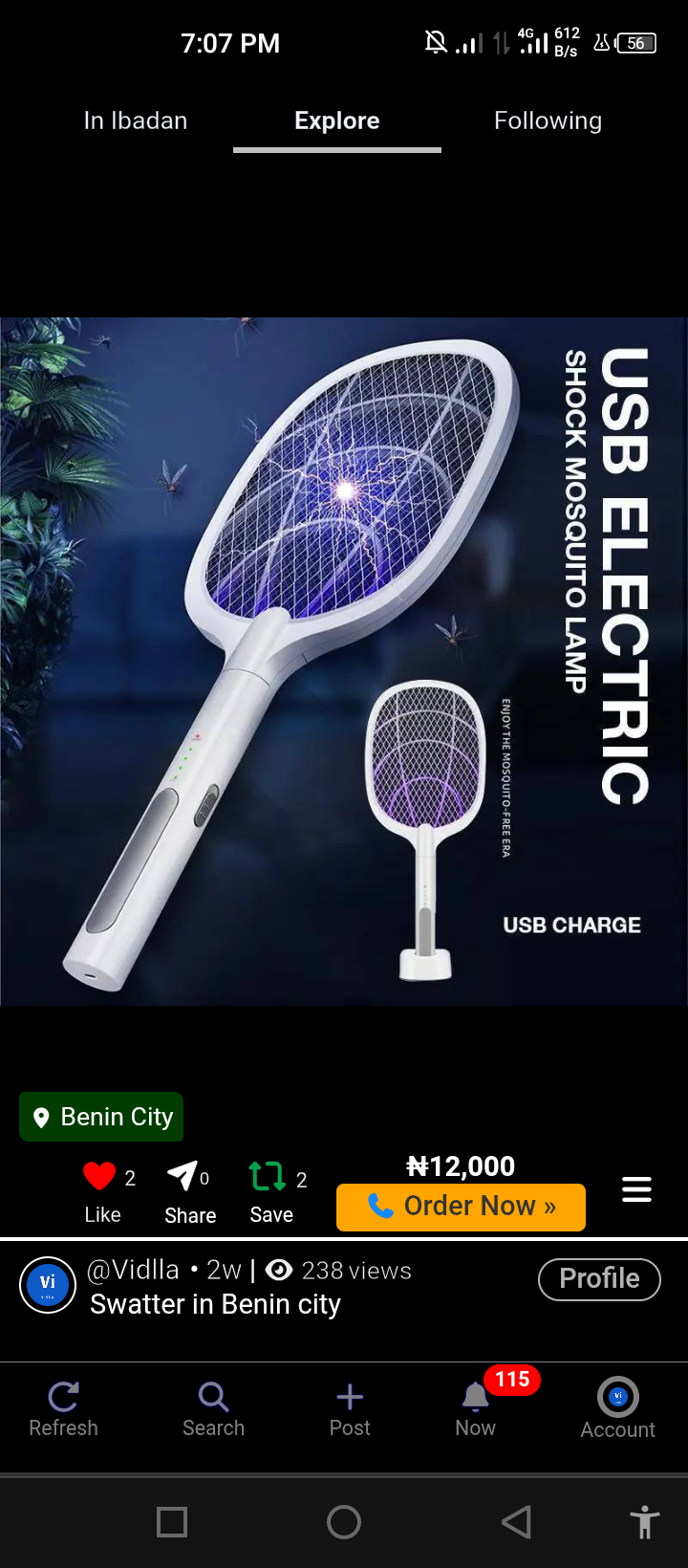 Mosquito swatter